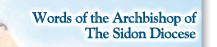 Word of the Archbishop of The Sidon Diocese